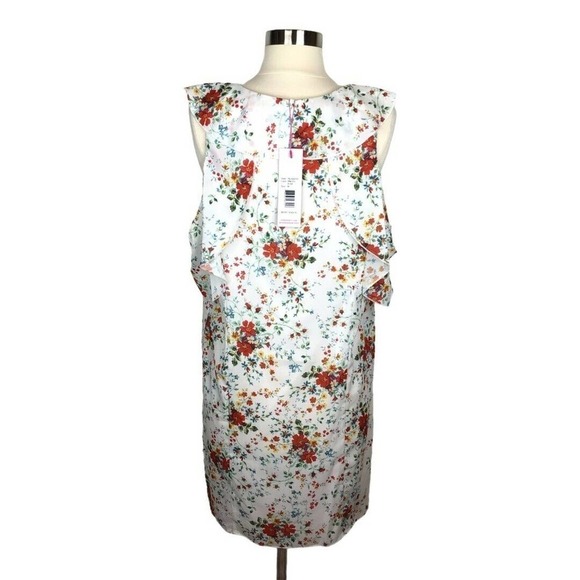 NEW Parker Ditsy Floral Cold Shoulder Mini Dress - Picture 8 of 11